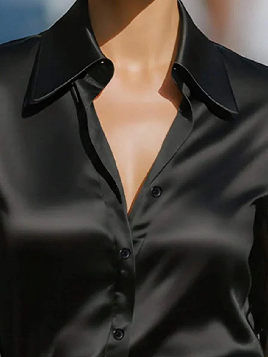 Ellery | Elegant Blouse with Sheer Sleeves
