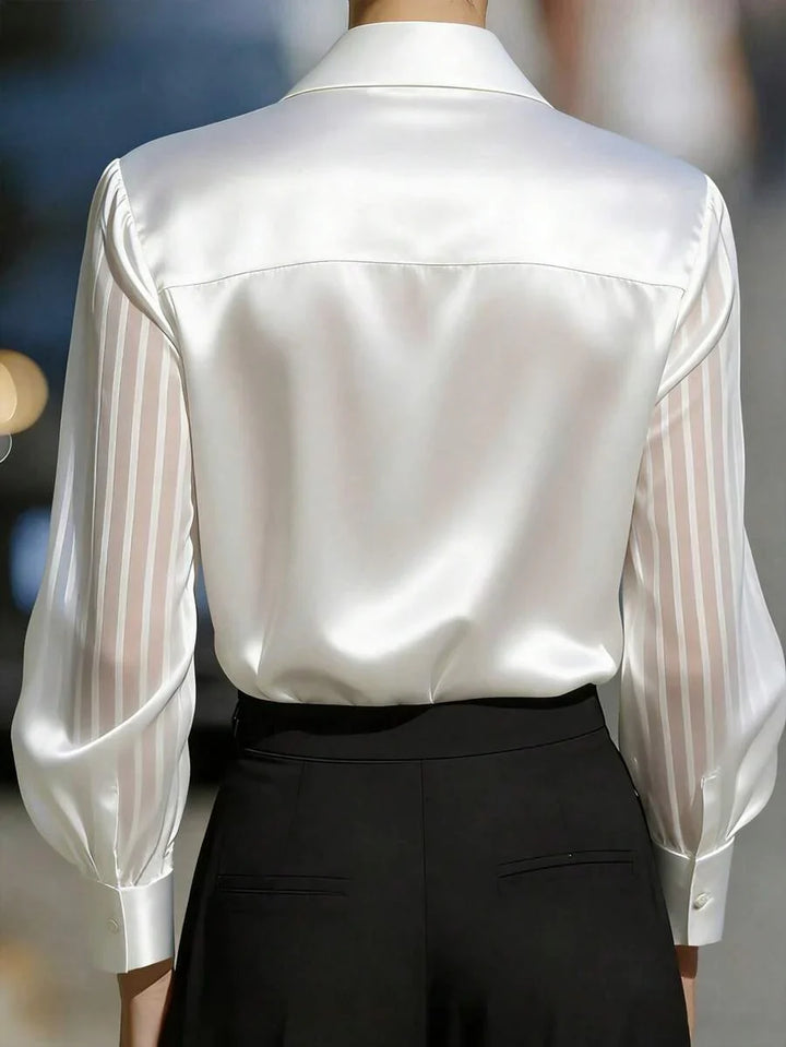 Ellery | Elegant Blouse with Sheer Sleeves