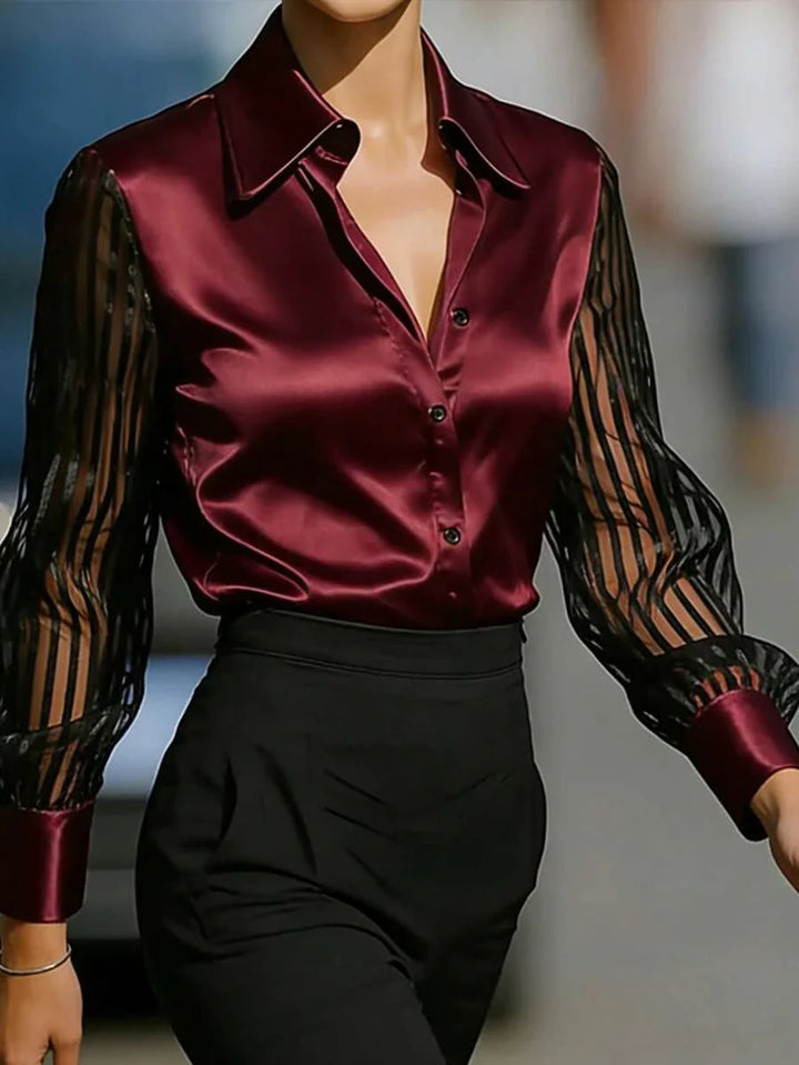 Ellery | Elegant Blouse with Sheer Sleeves