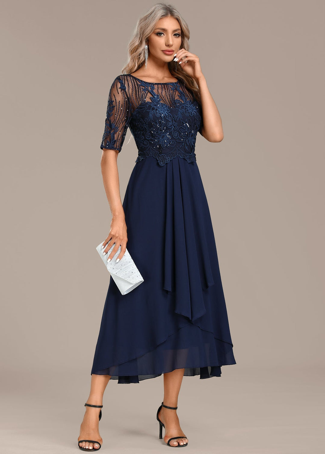 Sophie - Short Sleeve Round Neck Dress