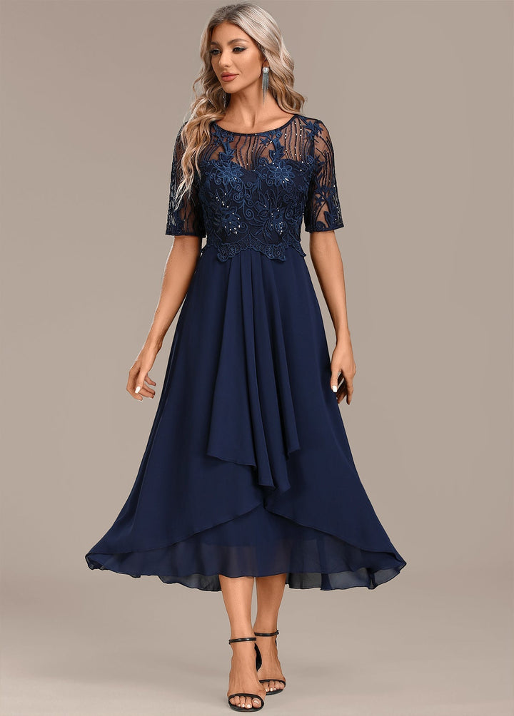 Sophie - Short Sleeve Round Neck Dress