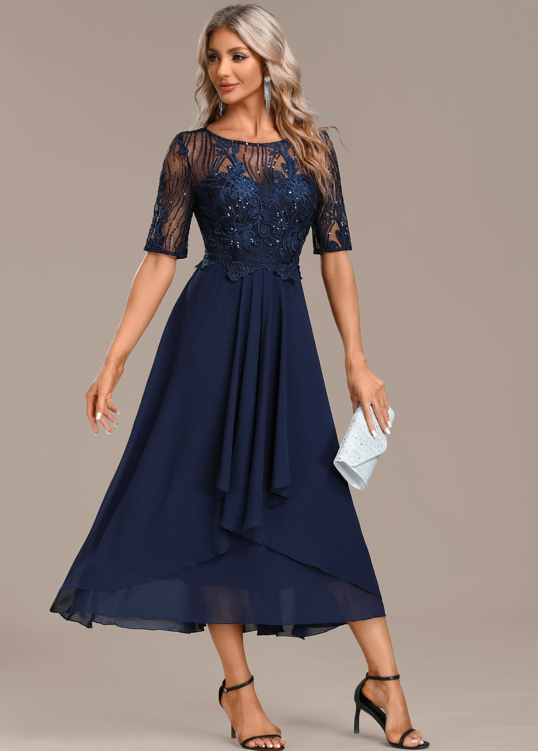 Sophie - Short Sleeve Round Neck Dress