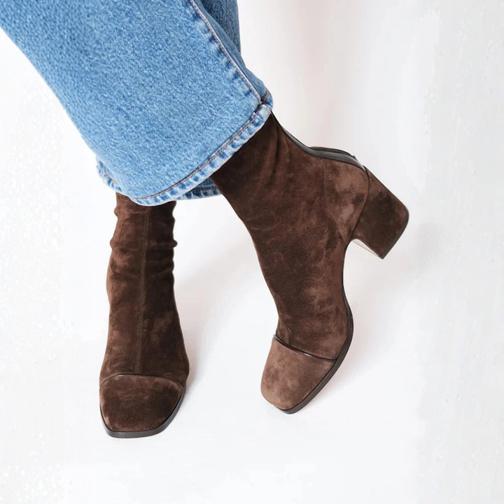 Isaline | Elegant Ankle Boots with Square Heels