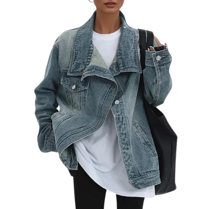 Cleo – Street Style Asymmetric Button Jacket