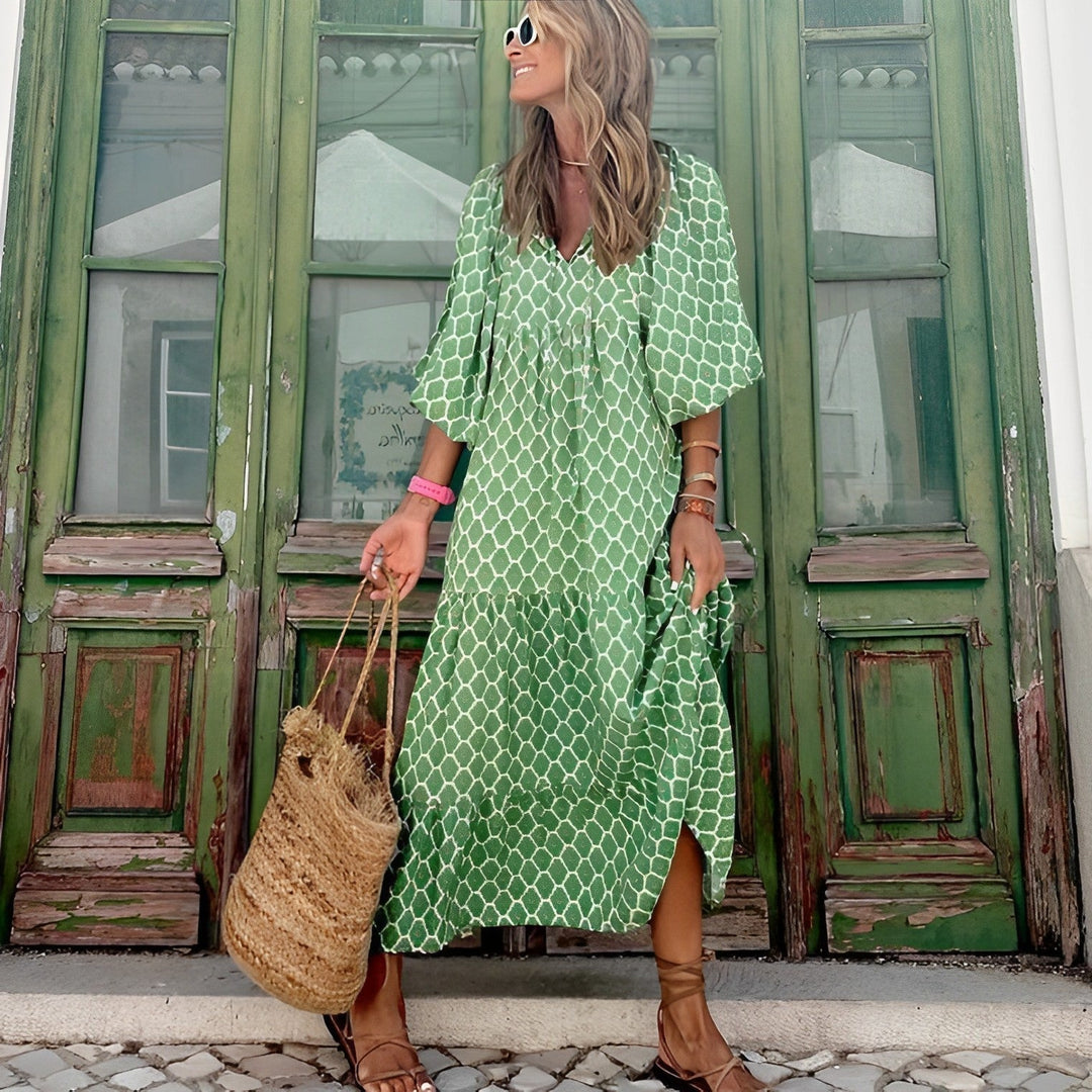Colette - Print Boho Midi Dress