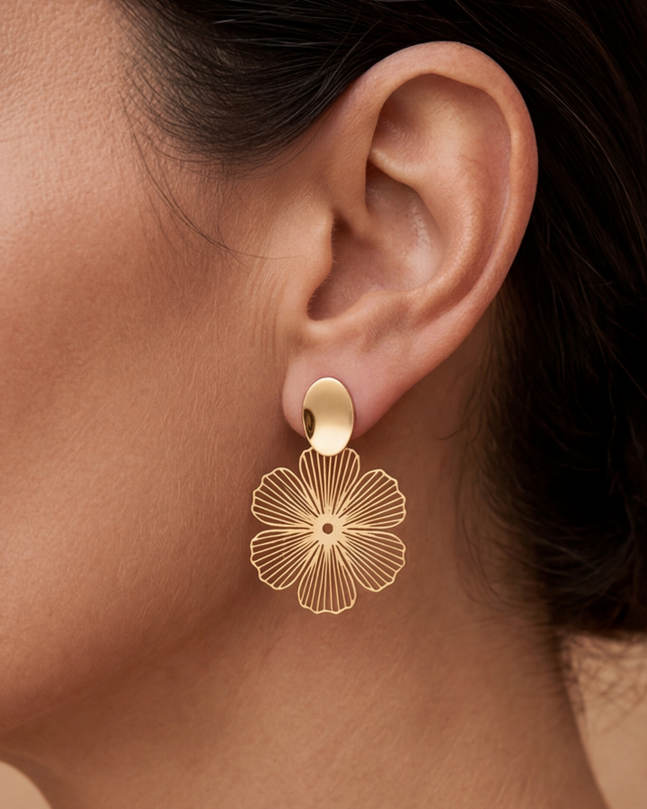 Fiore Non-Pierced Clip-On Earrings