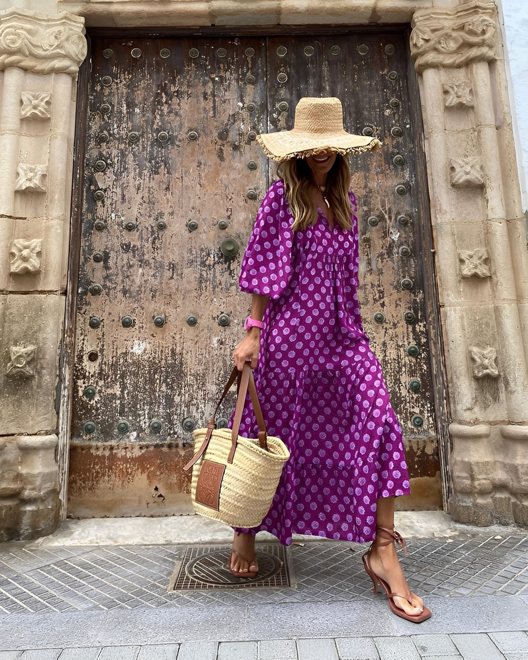 Colette - Print Boho Midi Dress