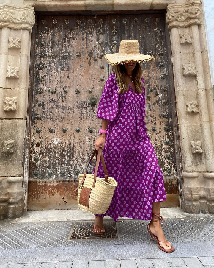 Colette - Print Boho Midi Dress