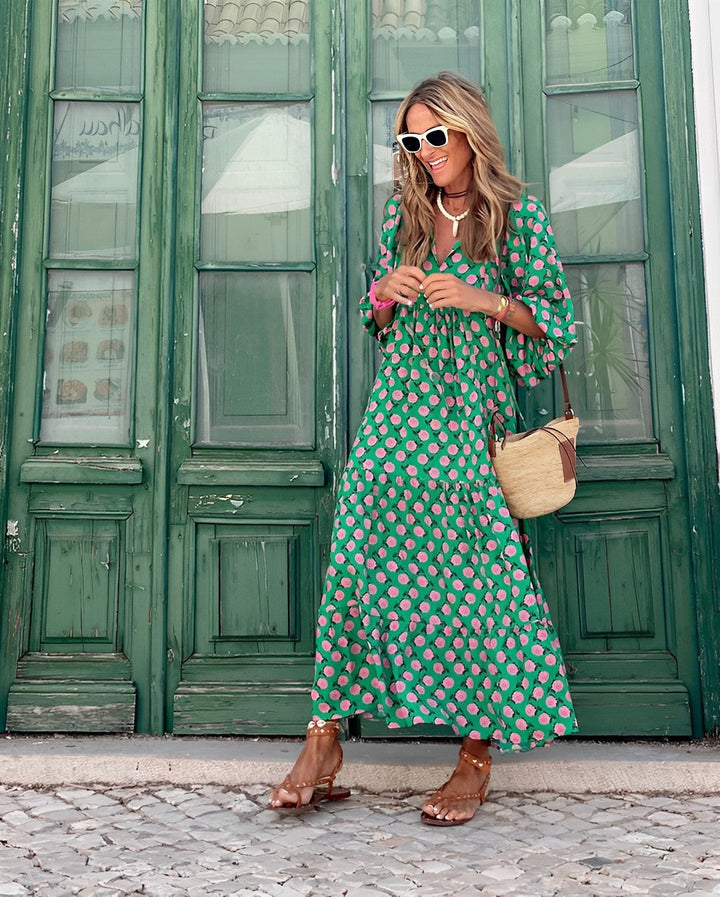 Colette - Print Boho Midi Dress