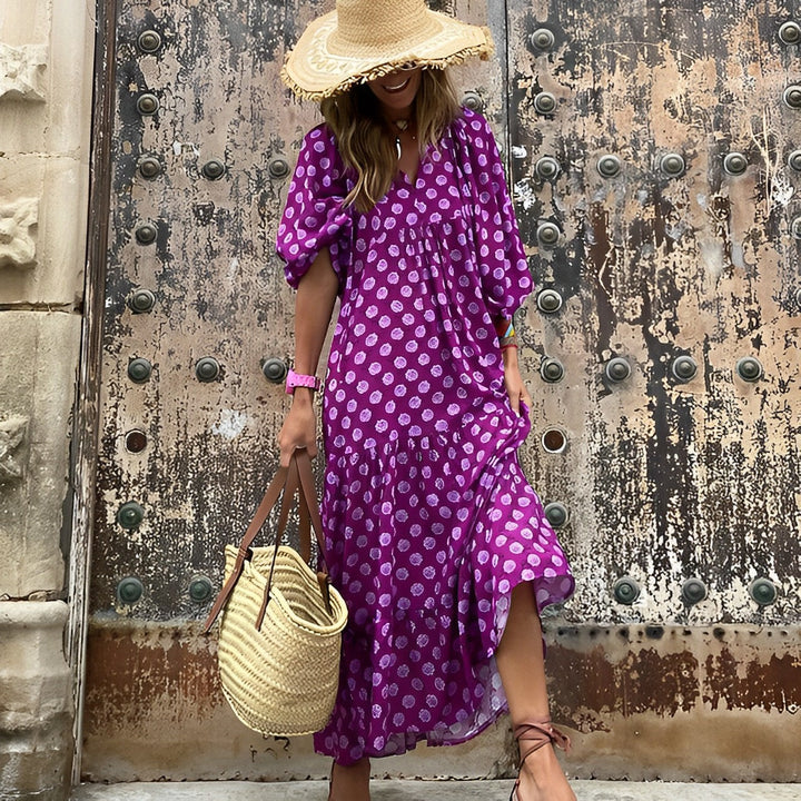 Colette - Print Boho Midi Dress