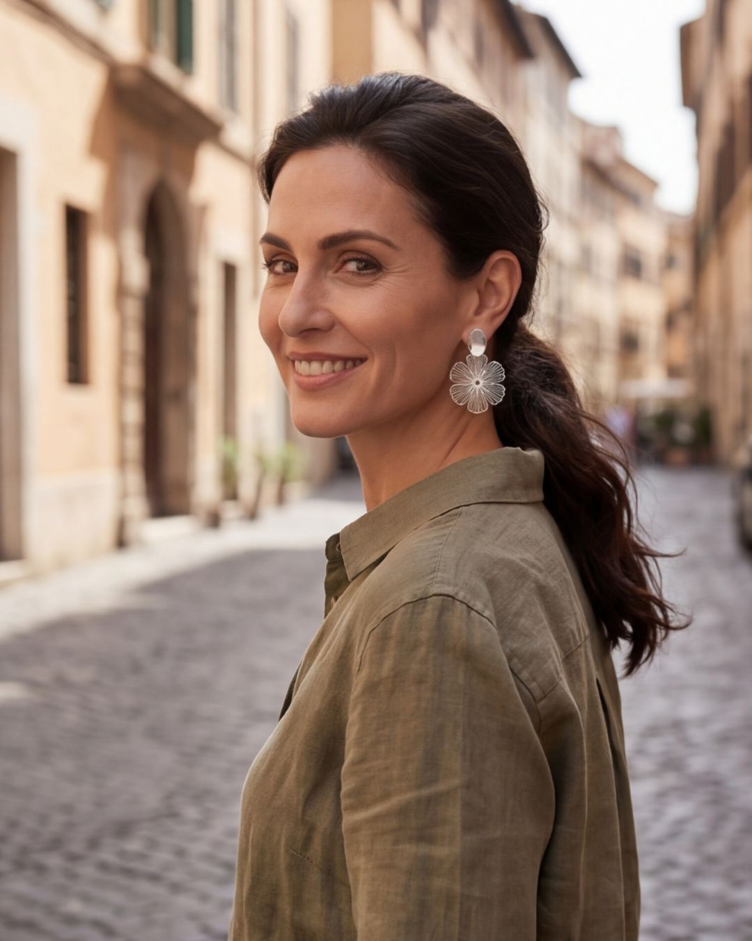 Fiore Non-Pierced Clip-On Earrings