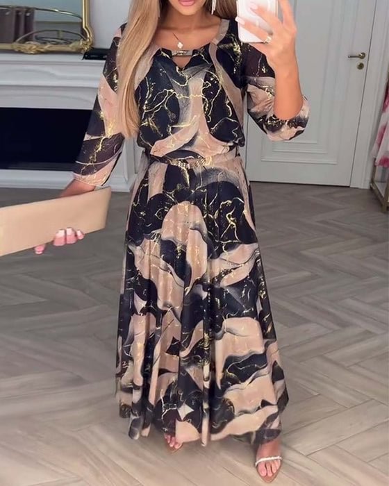 Chavelle | Printed Chiffon Dress
