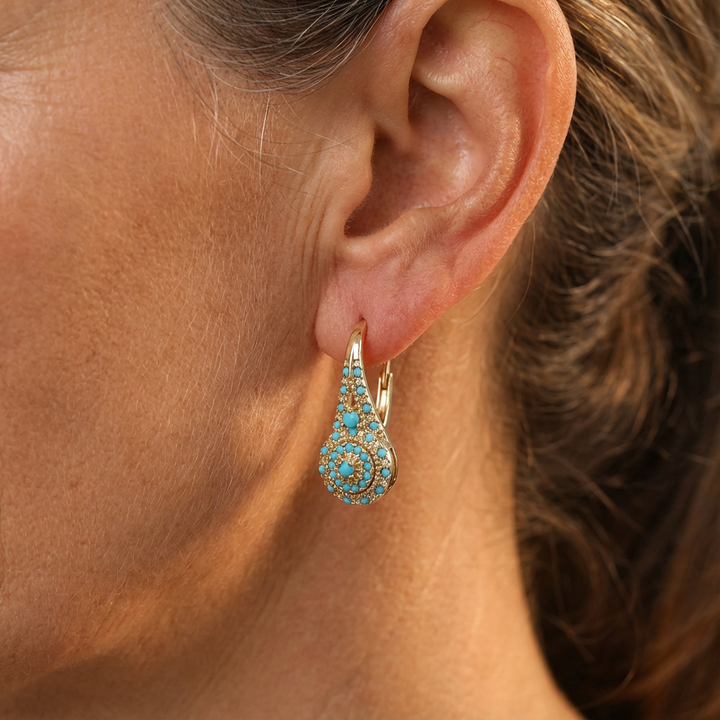 Chelsea™ | Turquoise Mosaic Drop Earrings