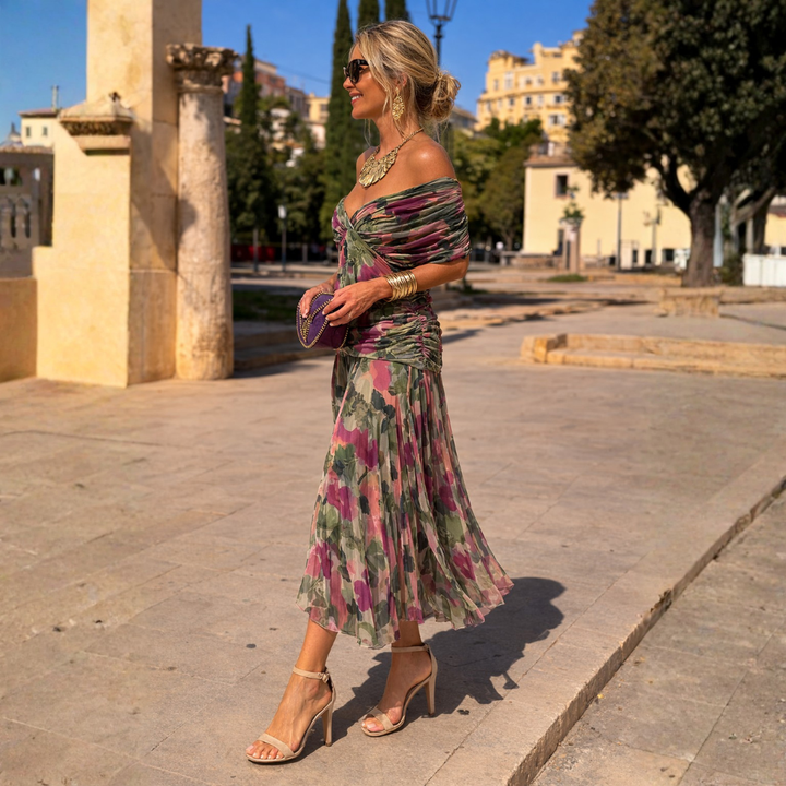 Vanessa™ | Emerald Drape Maxi Dress
