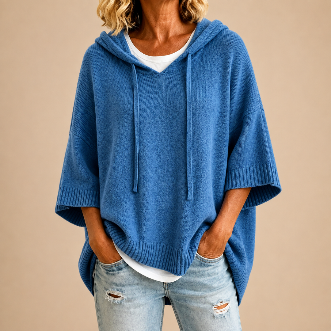 Zola™ | Hooded Knit Poncho