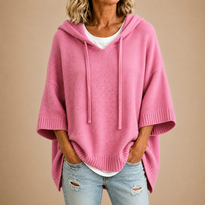 Zola™ | Hooded Knit Poncho