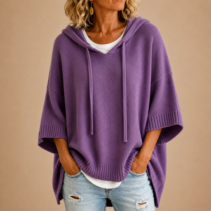 Zola™ | Hooded Knit Poncho