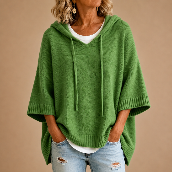 Zola™ | Hooded Knit Poncho