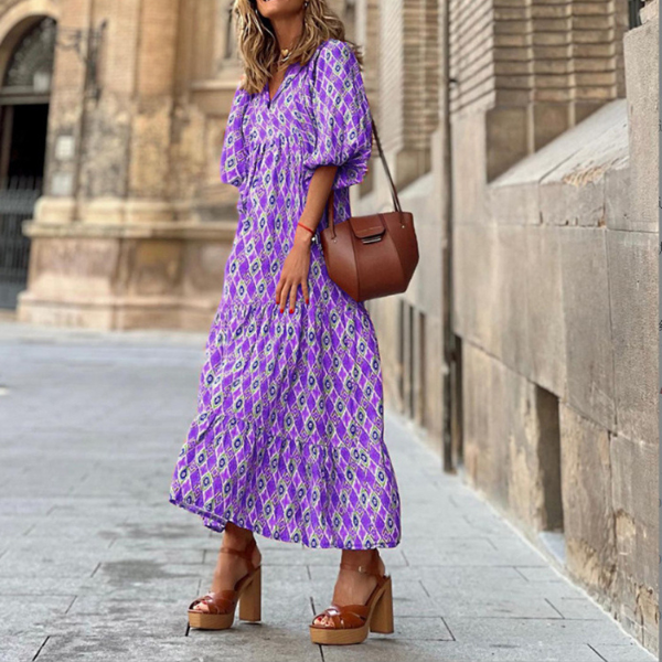 Colette - Print Boho Midi Dress