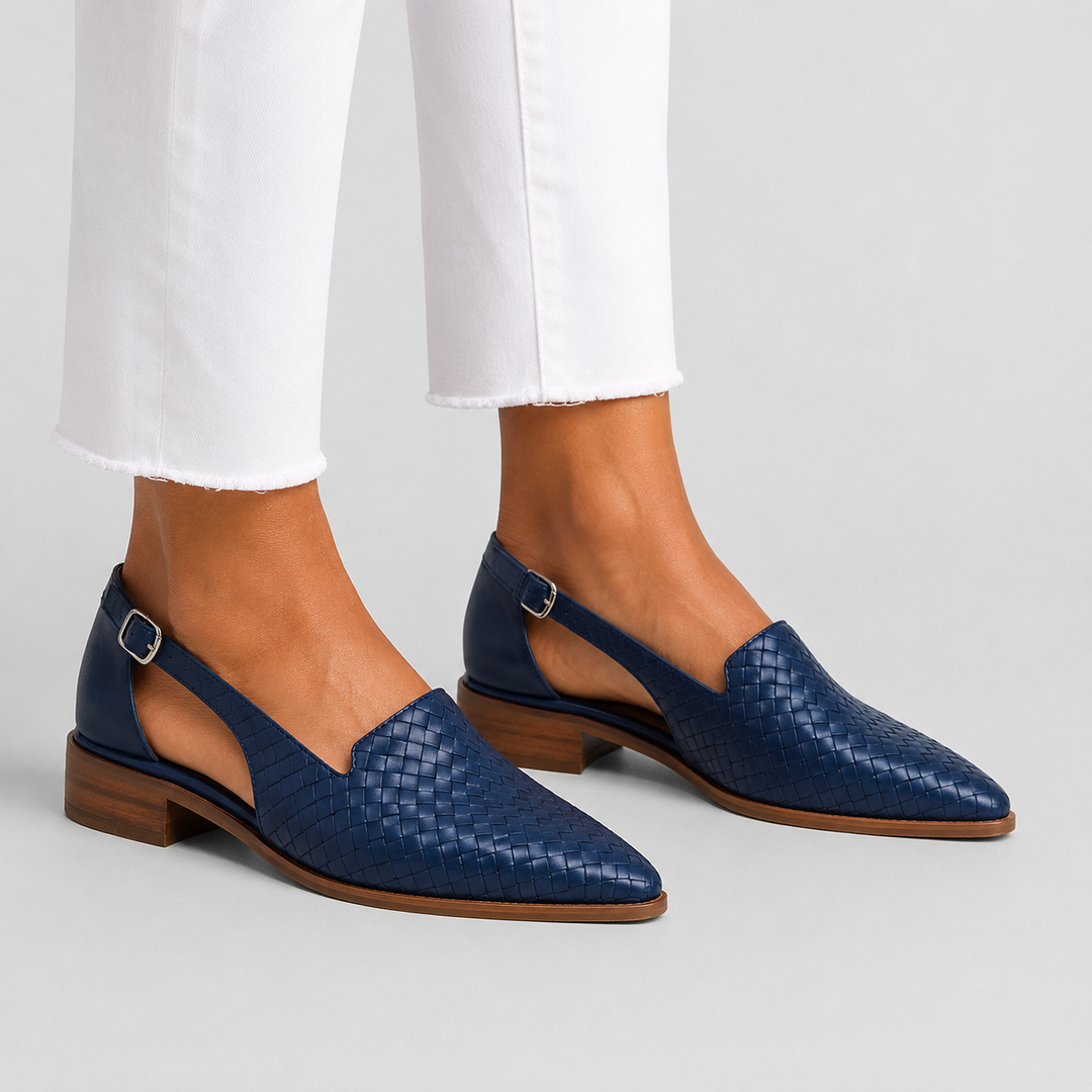Elara™ | Handwoven Slingback Flats