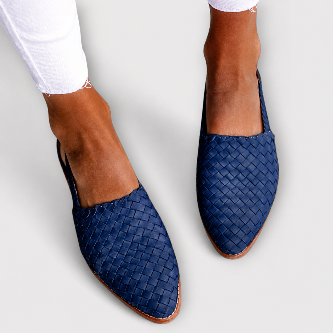 Elara™ | Handwoven Slingback Flats