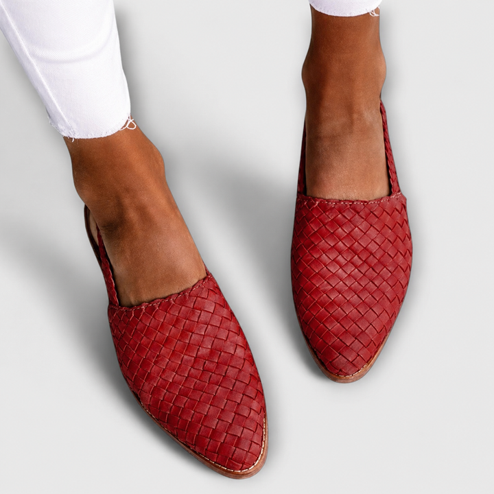 Elara™ | Handwoven Slingback Flats