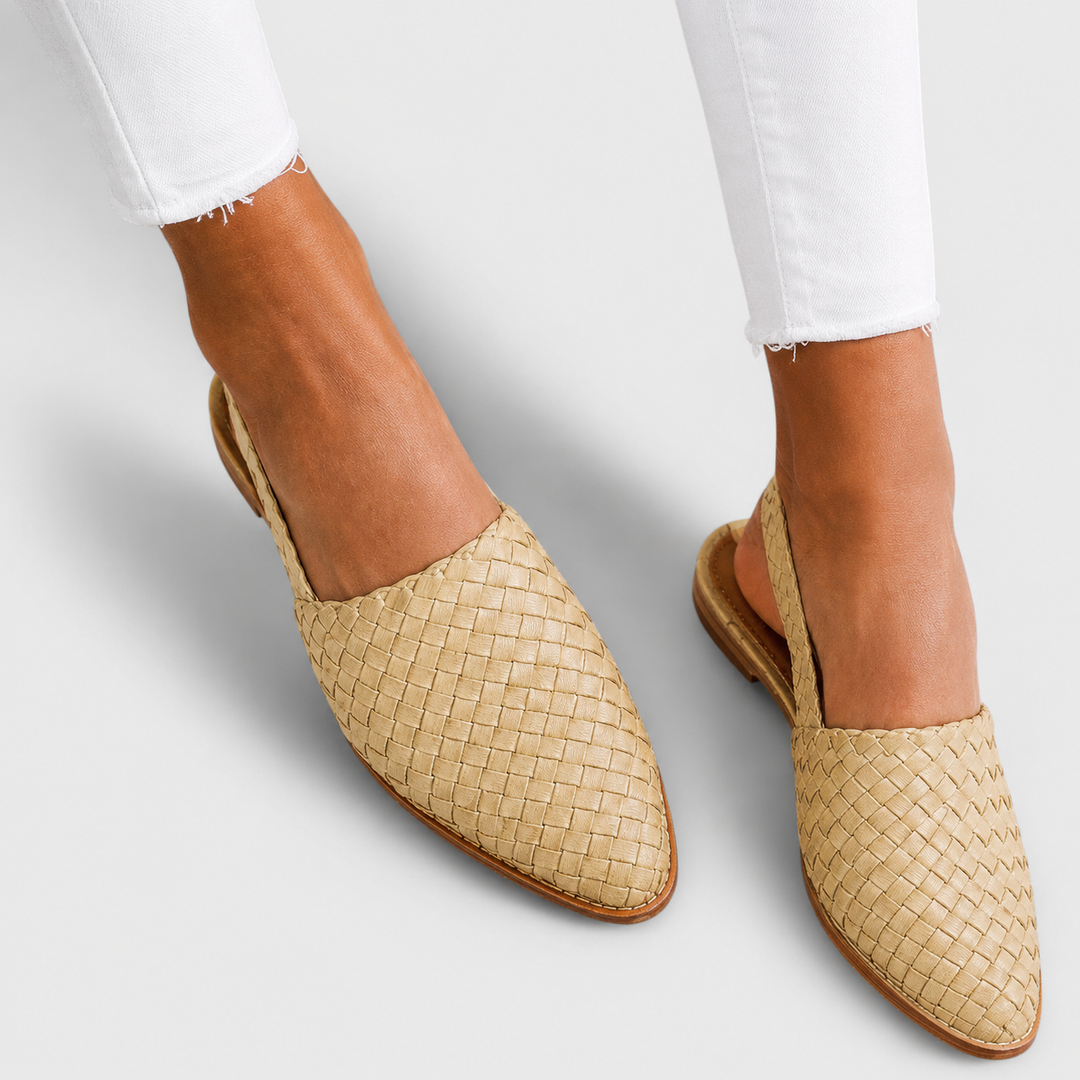 Elara™ | Handwoven Slingback Flats