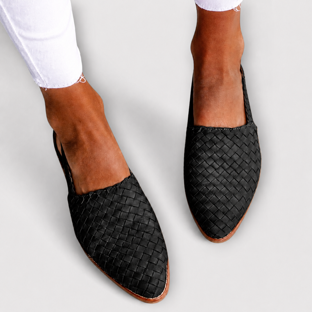 Elara™ | Handwoven Slingback Flats