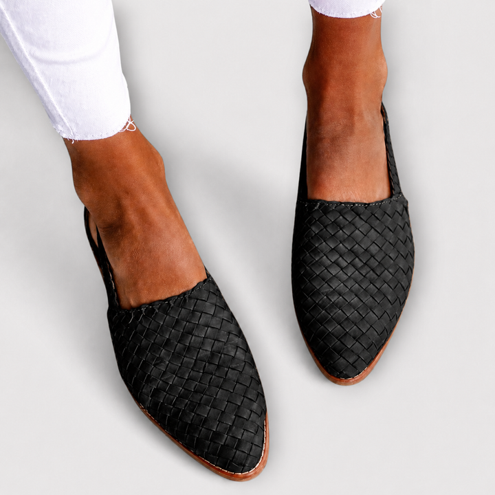Elara™ | Handwoven Slingback Flats