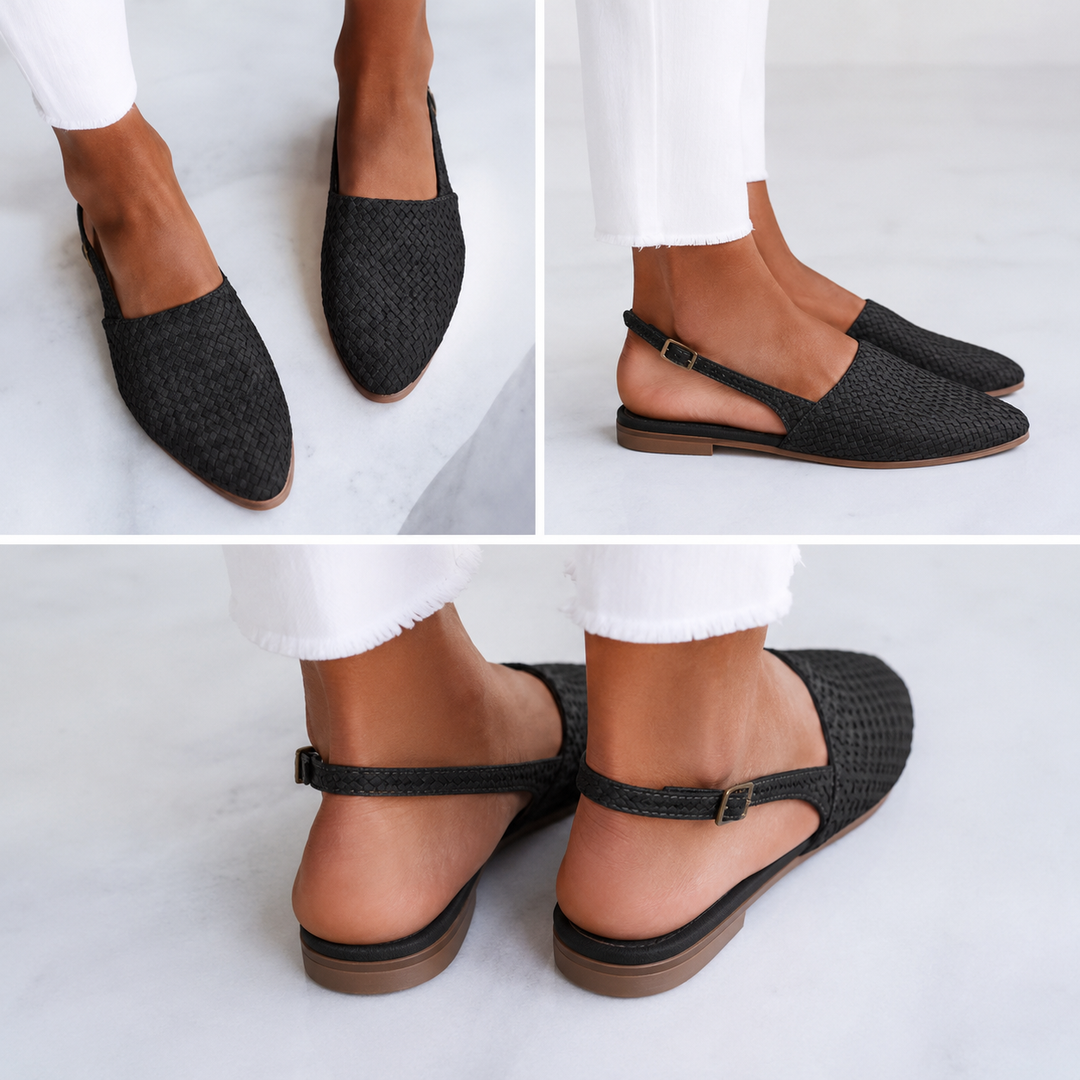 Elara™ | Handwoven Slingback Flats