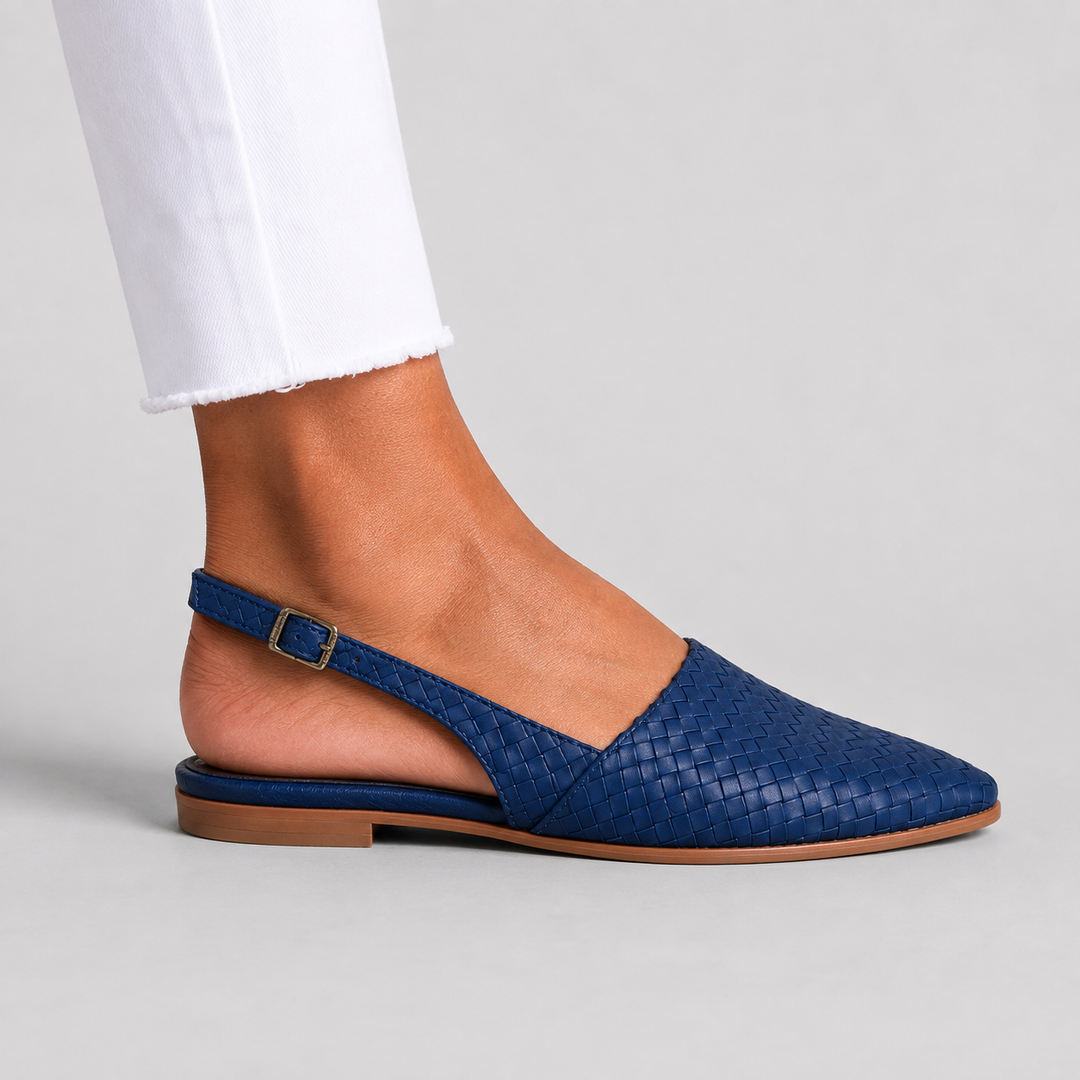 Elara™ | Handwoven Slingback Flats