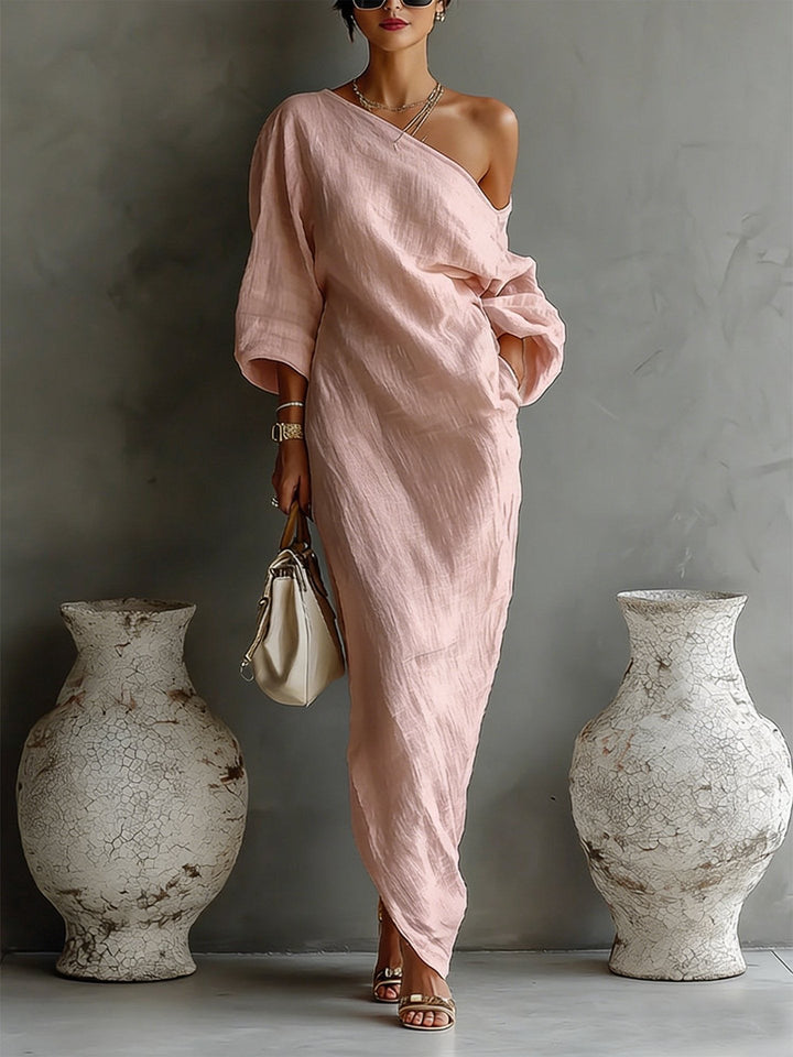 Lindiwe™ | Abstract Drape Maxi Dress