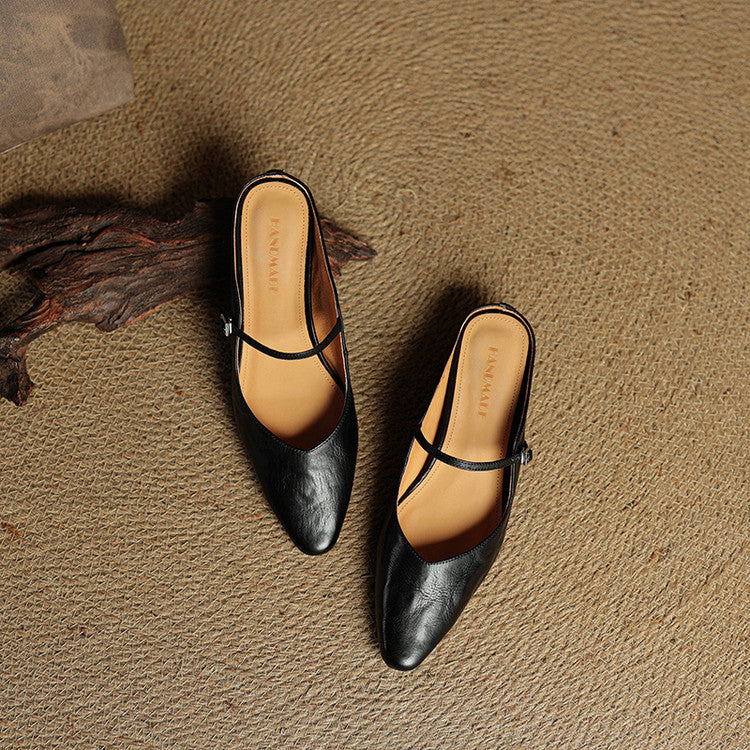 Eclipse Genuine Leather Mules
