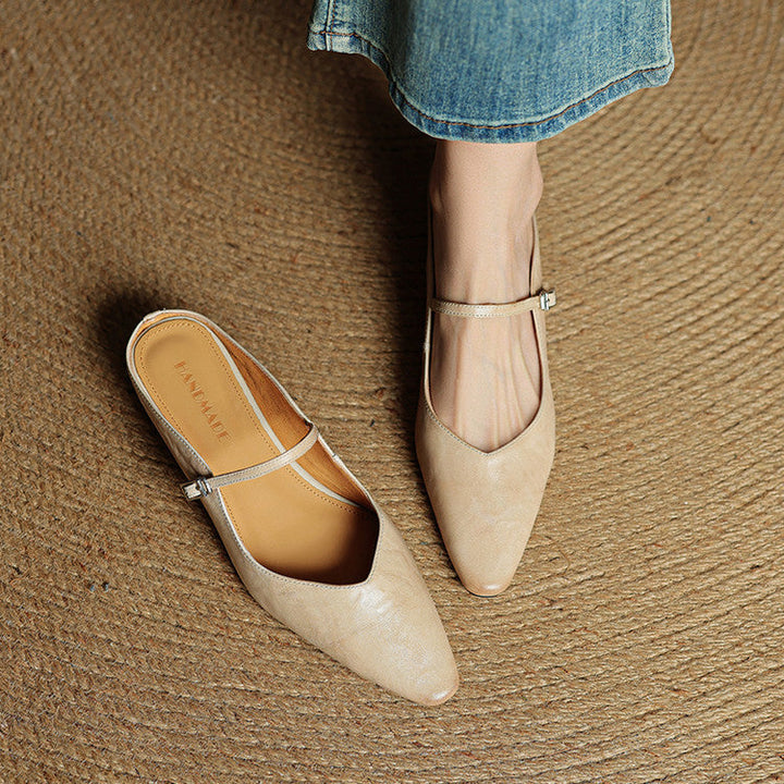 Eclipse Genuine Leather Mules