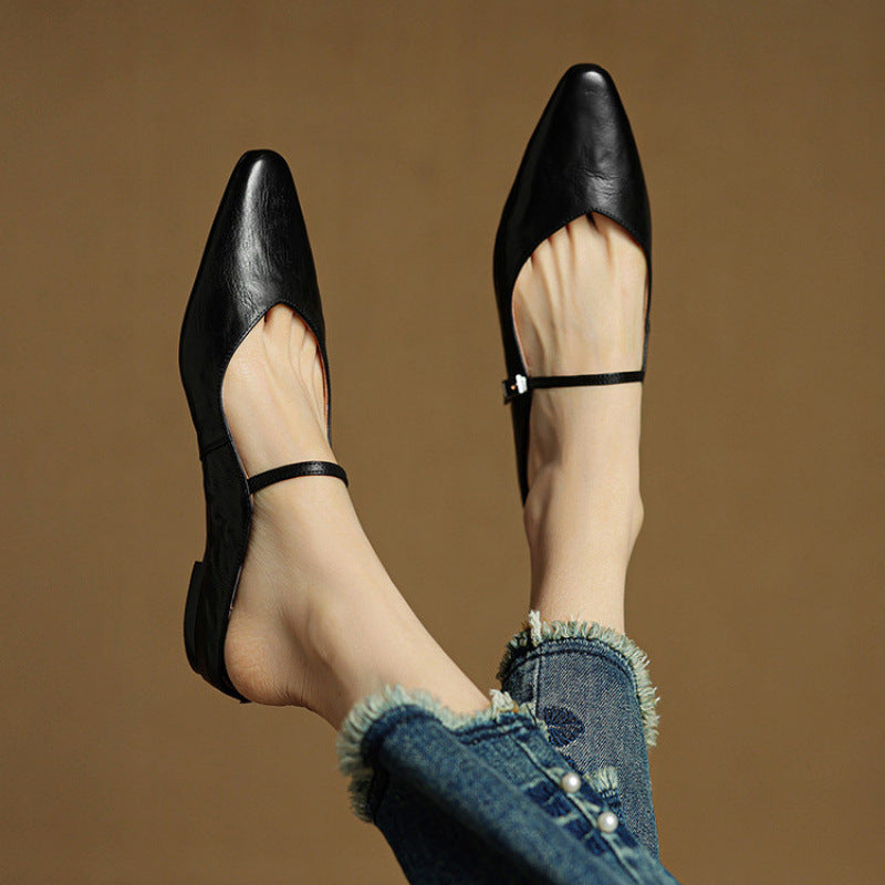 Eclipse Genuine Leather Mules