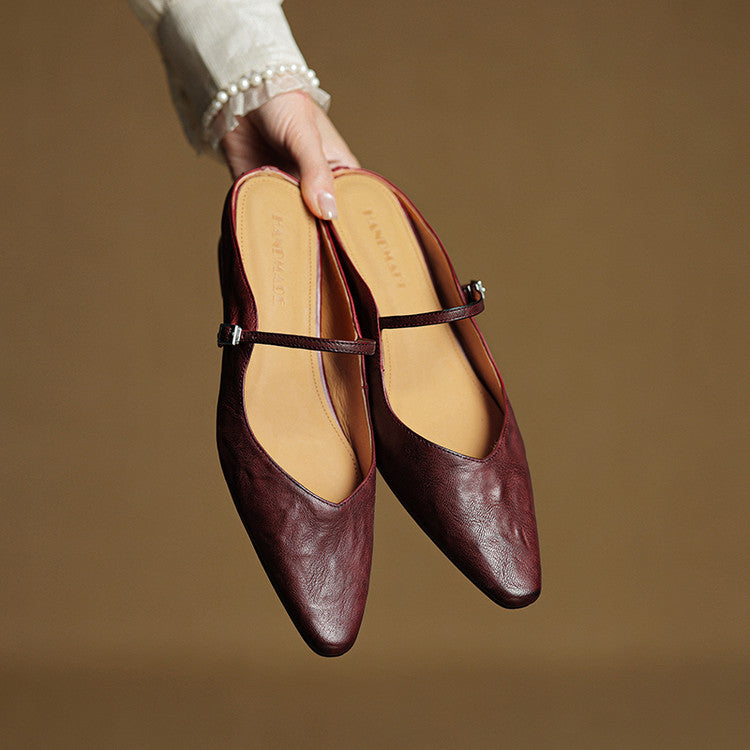 Eclipse Genuine Leather Mules
