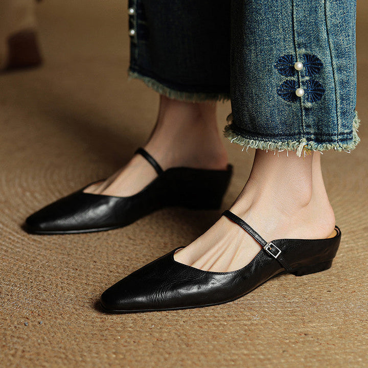 Eclipse Genuine Leather Mules