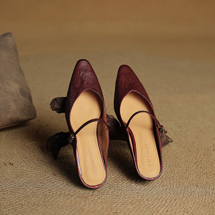 Eclipse Genuine Leather Mules