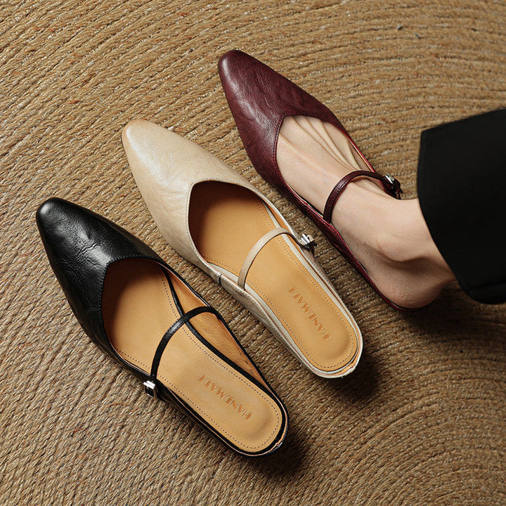 Eclipse Genuine Leather Mules