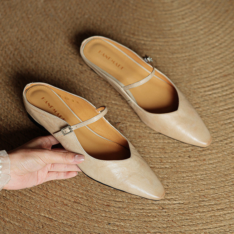 Eclipse Genuine Leather Mules