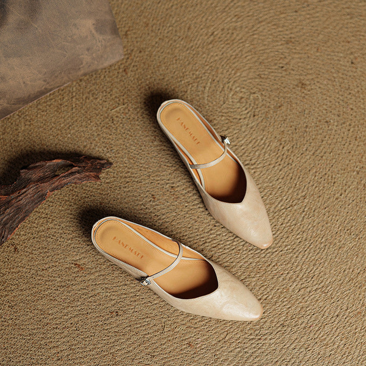Eclipse Genuine Leather Mules