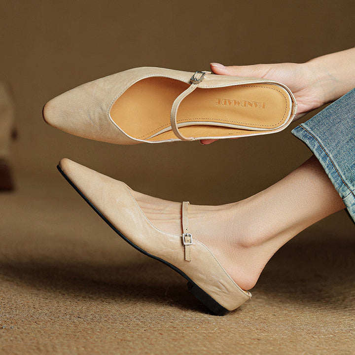 Eclipse Genuine Leather Mules