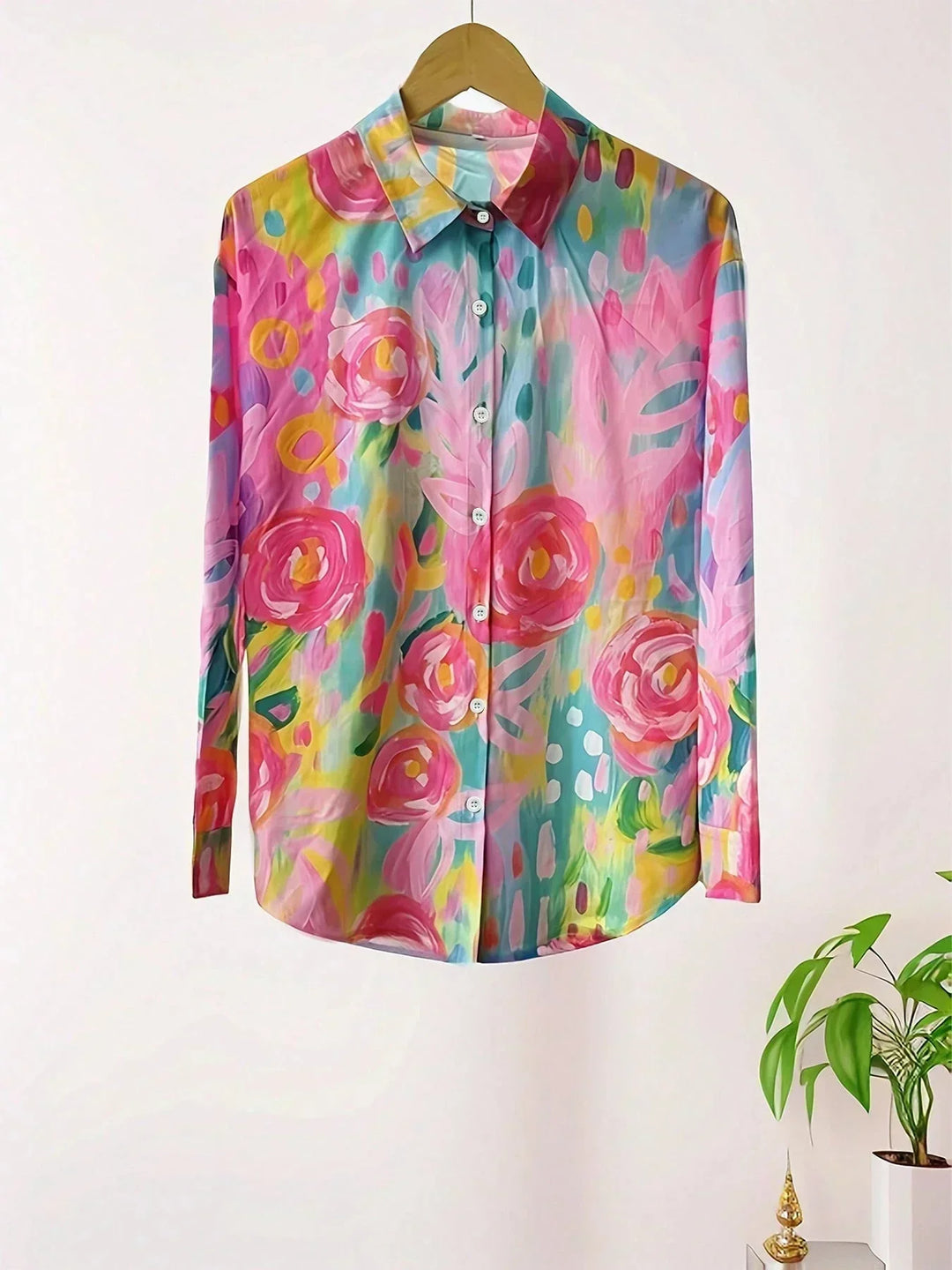 Rina - Abstract Floral Blouse