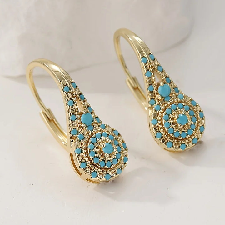Chelsea™ | Turquoise Mosaic Drop Earrings