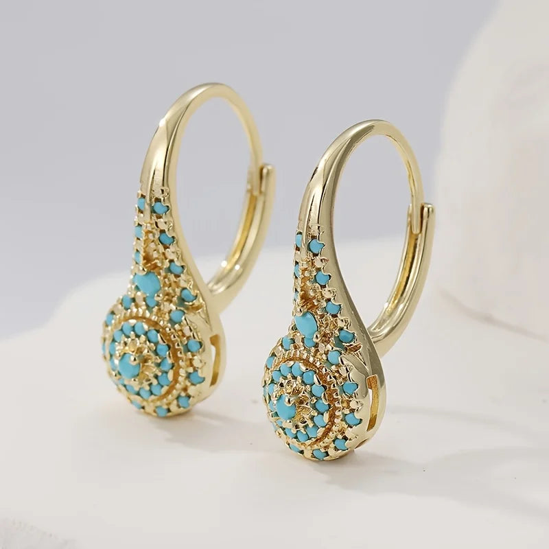 Chelsea™ | Turquoise Mosaic Drop Earrings