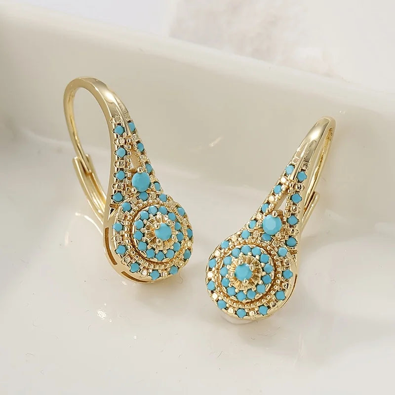 Chelsea™ | Turquoise Mosaic Drop Earrings