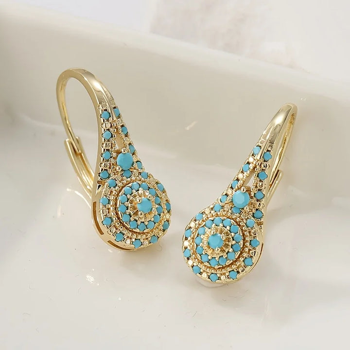 Chelsea™ | Turquoise Mosaic Drop Earrings