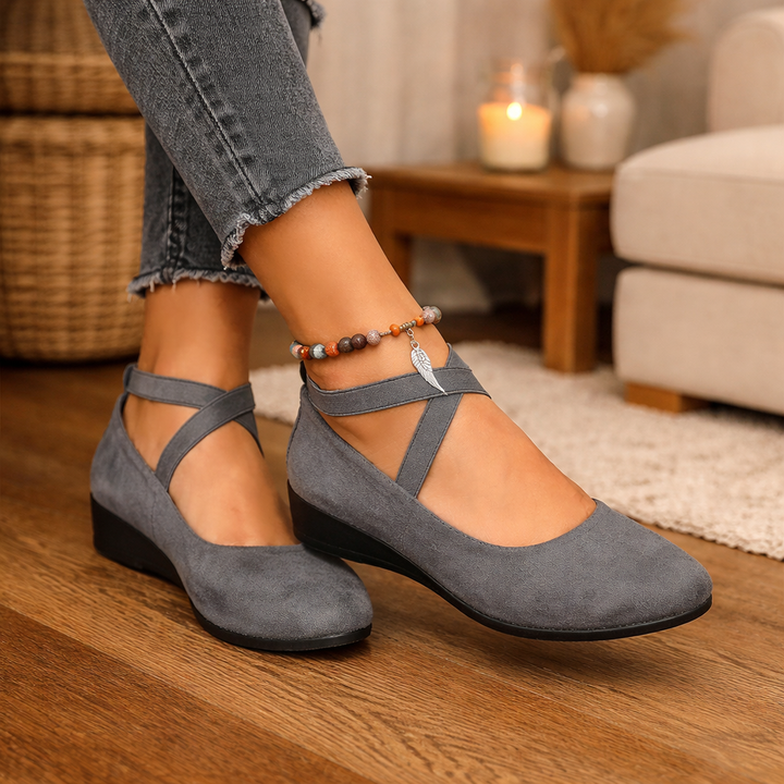 Elyssé™ Wedge Flats with Cross Straps