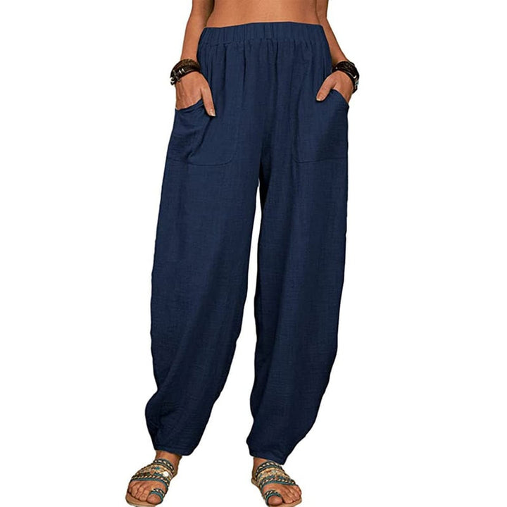 Zinzi - Casual Loose Cotton Linen Harem Pants
