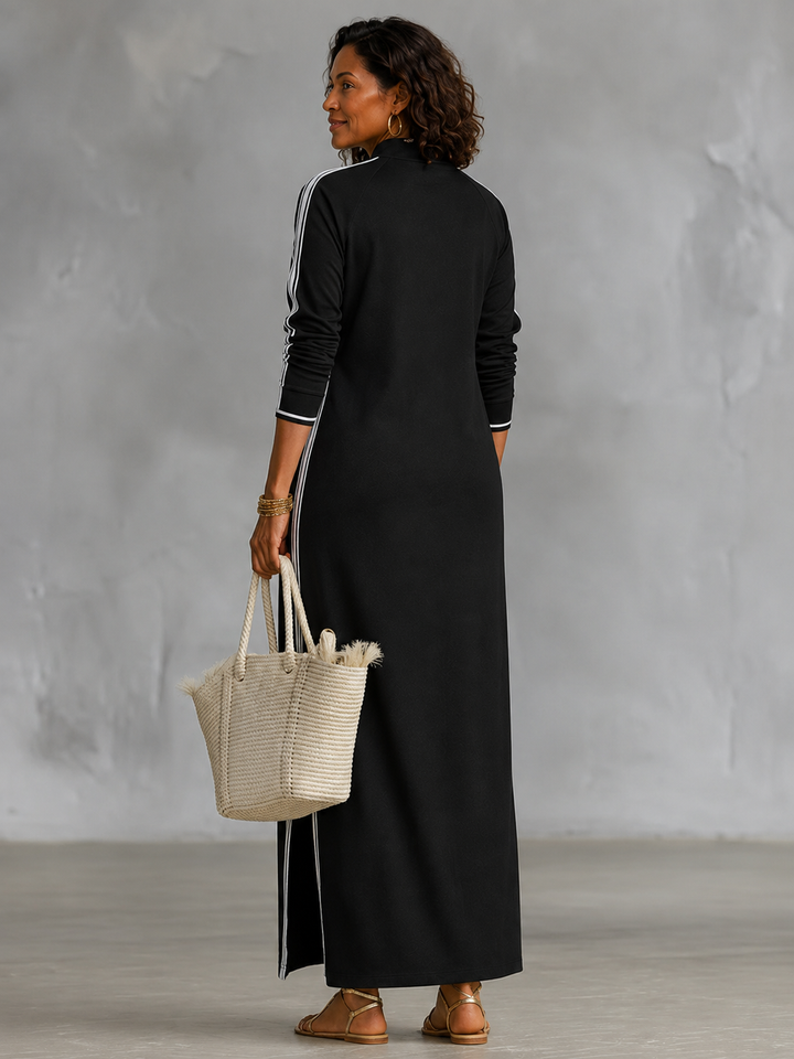 Romy™ | Contrast-Trim Sport Maxi Dress
